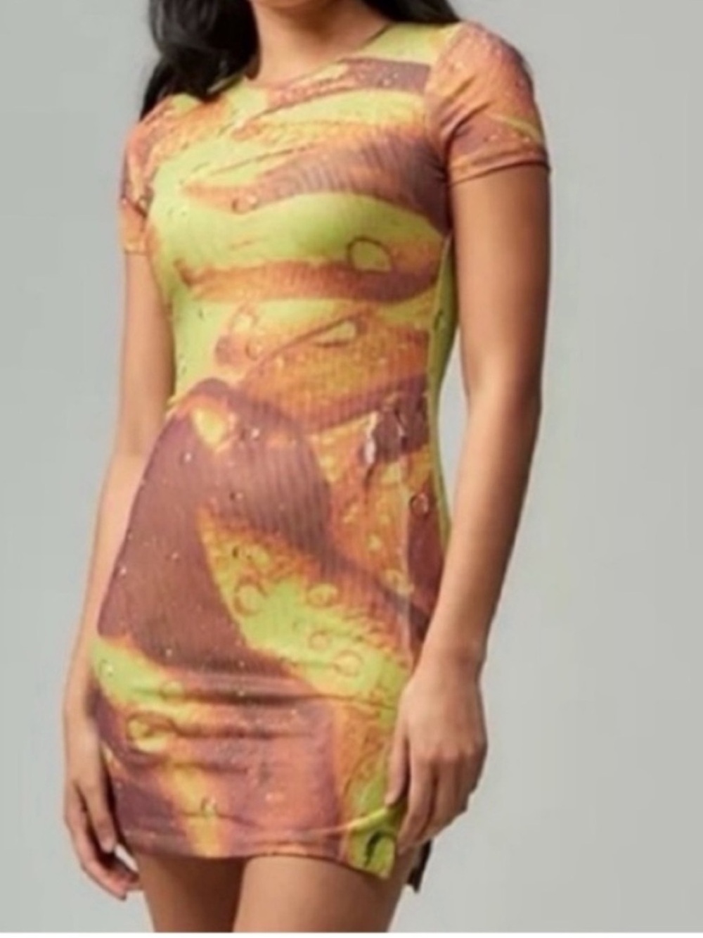 Miaou XSmall Dress x Urban Outfitters Exclusive Billie Stamp Print Mini in green